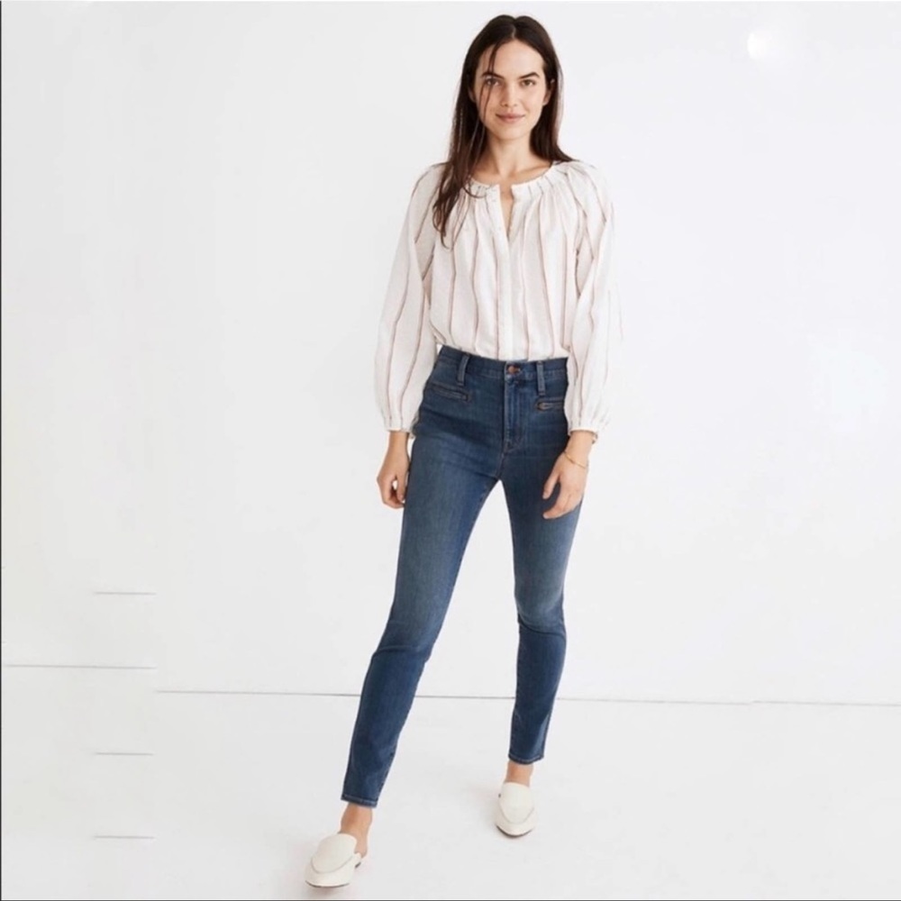 Madewell Roadtripper Jeggings Ellerby Wash Zipper Pockets 30P